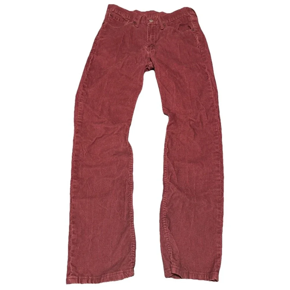 Levi’s 514 Straight Leg Burgundy Maroon Wine Pants Men’s 32x32 Formal Cotton